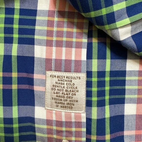 Peter Millar Men's Multicolored Plaid Button-Down Shirt Size XL - Picture 6 of 8